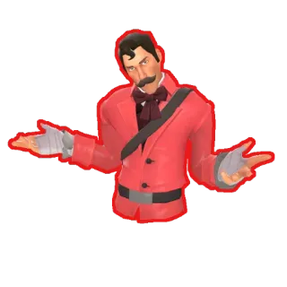 👨 team fortress 2, tf2, shrug, spy telegram sticker