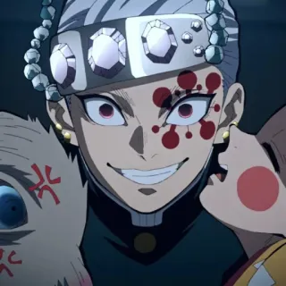 💎 Tengen Uzui Demon Slayer Anime, Demon Slayer, Tengen Uzui, Pelea, Espada, Marca, Enojado telegram sticker