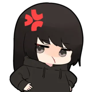 ❤️ anime, angry, annoyed, pouting telegram sticker