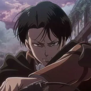 🪐 Levi Ackerman Attack on Titan Anime, Attack on Titan, Levi, Levi Ackerman, Soldaat, Personage telegram sticker