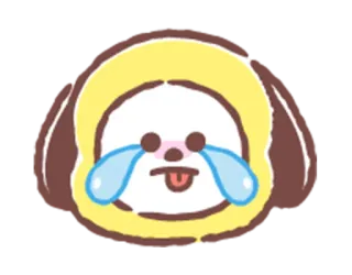 😢 cartoon, cry, cute, character, emoji, sticker telegram sticker