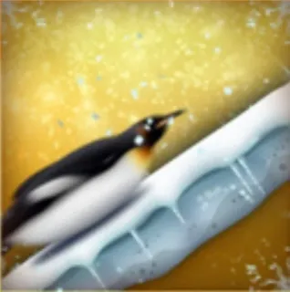↗ penguin, animal, ice, antarctica, bird, winter telegram sticker