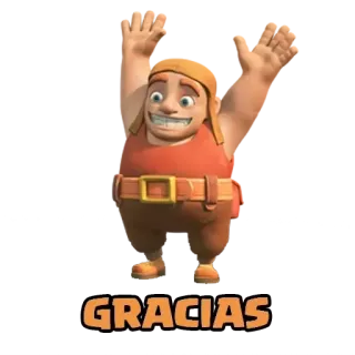 💄 GRACIAS Kreskówka, Dziękuję, Postać, Radosny telegram sticker