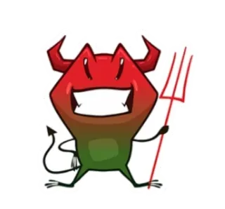 🤬 devil diabo, desenho animado, adesivo, vermelho, fofo, chifres whatsapp sticker