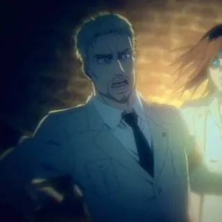 👾 Reiner Braun Attack on Titan アニメ, マンガ, 進撃の巨人, ライナー・ブラウン, キャラクター whatsapp sticker