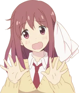 😱 Garota anime, Kawaii, Fofo, Desenho animado, Animação, Mangá, Uniforme escolar telegram sticker