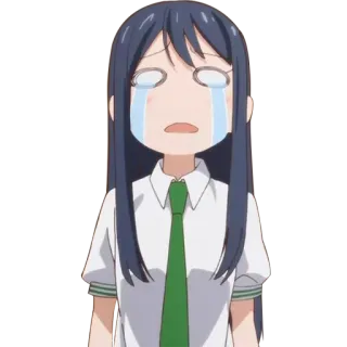 😭 anime, crying, girl, sad, tears whatsapp sticker