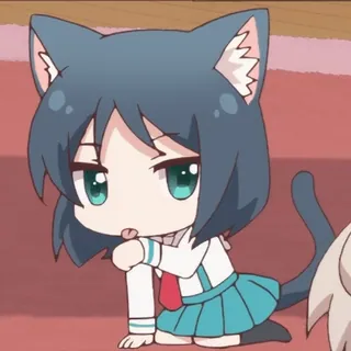 🐾 アニメ, 猫耳, ちび, かわいい, マンガ whatsapp sticker