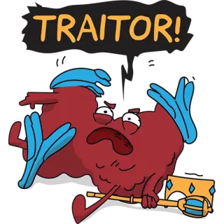 😤 TRAITOR! traître, insulte, dessin animé, trahison whatsapp sticker