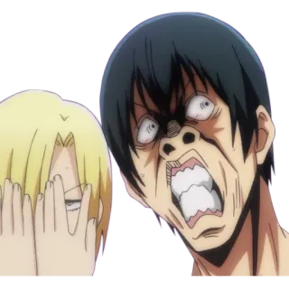 👀 anime, cartoon, funny, expression, shock, fear telegram sticker
