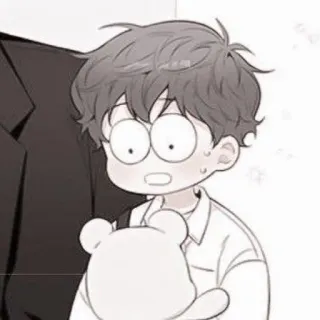 ✨ การ์ตูน, อนิเมะ, ตัวละคร, ตกใจ, กังวล, ตุ๊กตาหมี telegram sticker