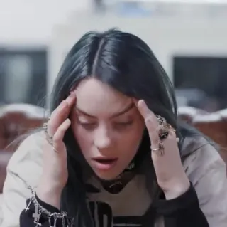 🕸 Billie Eilish Billie Eilish, cantante, musicista, ritratto telegram sticker