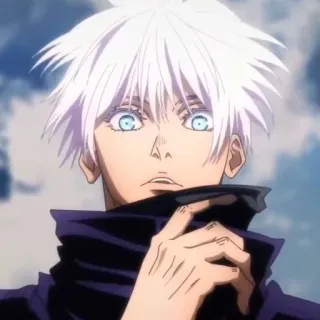 🛑 Satoru Gojo Jujutsu Kaisen Аниме, Манга, Персонаж, Годжо Сатору, Jujutsu Kaisen, Белые Волосы, Голубые Глаза whatsapp sticker