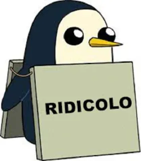 🐧 Gunther Adventure Time RIDICOLO Adventure Time, Gunther, pingwin, śmieszny, włoski, kreskówka, mem telegram sticker