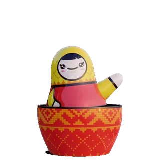 👋 brinquedo, boneca, matriosca, boneca russa telegram sticker