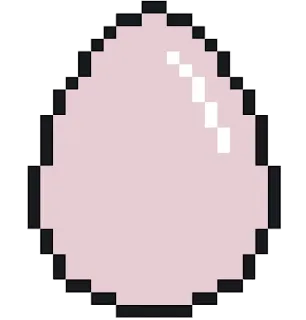 🥚 ovo, pixel art, rosa, comida, simples, geométrico telegram sticker