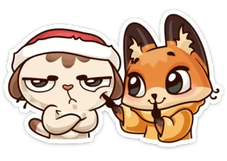 🙄 Katze, Fuchs, Tiere, Süß, Aufkleber telegram sticker