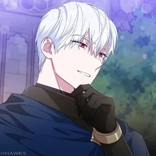 🖤 @HAWKS Anime, Manga, Personnage, Cheveux Blancs, Yeux Rouges, Gants, Beau, Homme telegram sticker