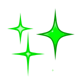 ✨ sparkles, green, stars, glitter telegram sticker