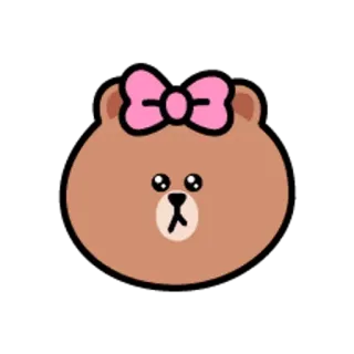 😋 Brown orso, cartone animato, carino, animale, Line Friends telegram sticker