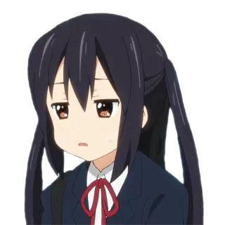 😒 Azusa Nakano K-On! Anime, Desenho animado, Garota, Bonito, K-On, Azusa Nakano, Mangá, Chibi telegram sticker