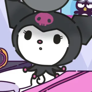 🕸 Kuromi anime, cartoon, cute, kawaii, Sanrio telegram sticker