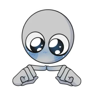 🥺 милый, эмодзи, застенчивый, аниме, румянец telegram sticker