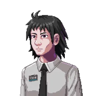 👨‍💻 anime style, business casual, pixel art, character, portrait telegram sticker