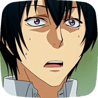 🤐 anime, scioccato, spaventato, faccia, espressione, preoccupato telegram sticker