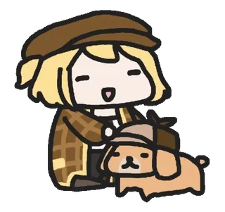 🐱 Amelia Watson Anime, Vtuber, Hond, Schattig, Detective telegram sticker