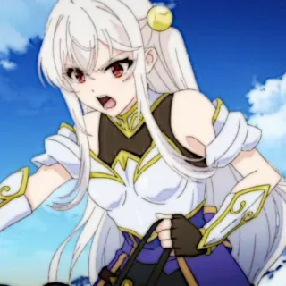 🍪 anime, angry, female, white hair, manga, anime girl telegram sticker