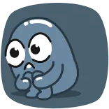 😰 triste, cartone animato, personaggio, blob, emozione, carino telegram sticker