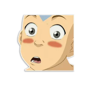 😳 Aang Avatar: The Last Airbender Aang, Avatar, La leyenda de Aang, dibujos animados whatsapp sticker