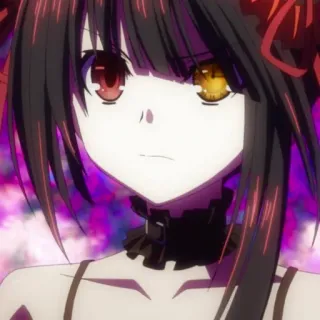 😕 Kurumi Tokisaki Date A Live อนิเมะ, ผู้หญิง, Date A Live, Kurumi Tokisaki, Waifu, ญี่ปุ่น whatsapp sticker