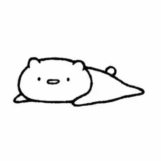 ☁️ orso, cartone animato, carino, animale, pigro telegram sticker