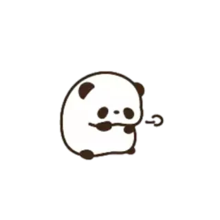 ♥️ 熊猫, 可爱, 动物, 卡通, 贴纸 telegram sticker