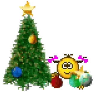 🎄 크리스마스 트리, 크리스마스, 휴일, 축제, 장식, 축하 whatsapp sticker
