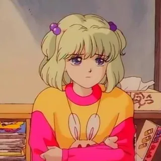 🌦 anime girl, manga, cute, cartoon, illustration, sad telegram sticker