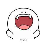 ♥ Blob, Kartun, Lucu, Ekspresi, Mulut terbuka telegram sticker