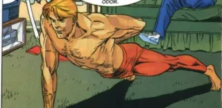 🕶 man, comic book, muscular, indoors telegram sticker