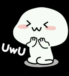 😖 UwU uwu, lindo, emoticono, kawaii, jerga de internet telegram sticker
