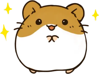 🤩 hamster, cute, animal, cartoon, kawaii, rodent telegram sticker