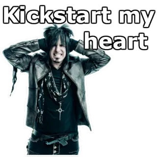 ☎️ Nikki Sixx Dr. Feelgood Kickstart my heart Motley Crue, Groupe, Musique, Nikki Sixx, Kickstart My Heart, Dr. Feelgood, Rock and Roll telegram sticker