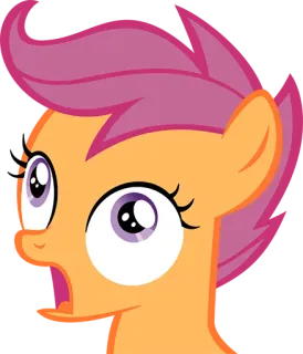 😳 Scootaloo My Little Pony Pony, Cartoon, Tier, Süß, Scootaloo, My Little Pony whatsapp sticker