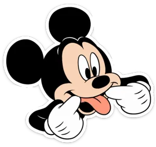 😛 Mickey Mouse 卡通, 老鼠, 迪士尼, 动画, 角色 telegram sticker