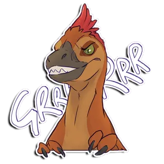 😤 GRRRRR dinossauro, desenho animado, engraçado, animal, bravo telegram sticker
