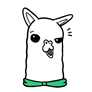 😉 lhama, desenho animado, animal, fofo, engraçado, adesivo whatsapp sticker