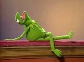 🤗 Kermit rana, muppet, kermit, títere, verde telegram sticker