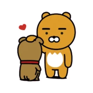 👍 Ryan kakao friends, ryan, apeach, lindo, amistad, oso, perro whatsapp sticker