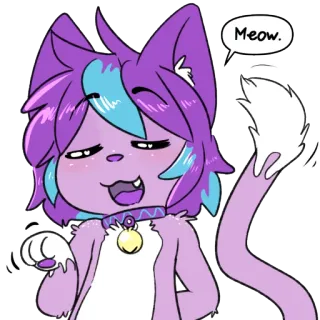 🎶 Meow. แมว, การ์ตูน, น่ารัก, สัตว์, เหมียว telegram sticker